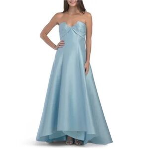 Badgley Mischka Light Blue Strapless Gown